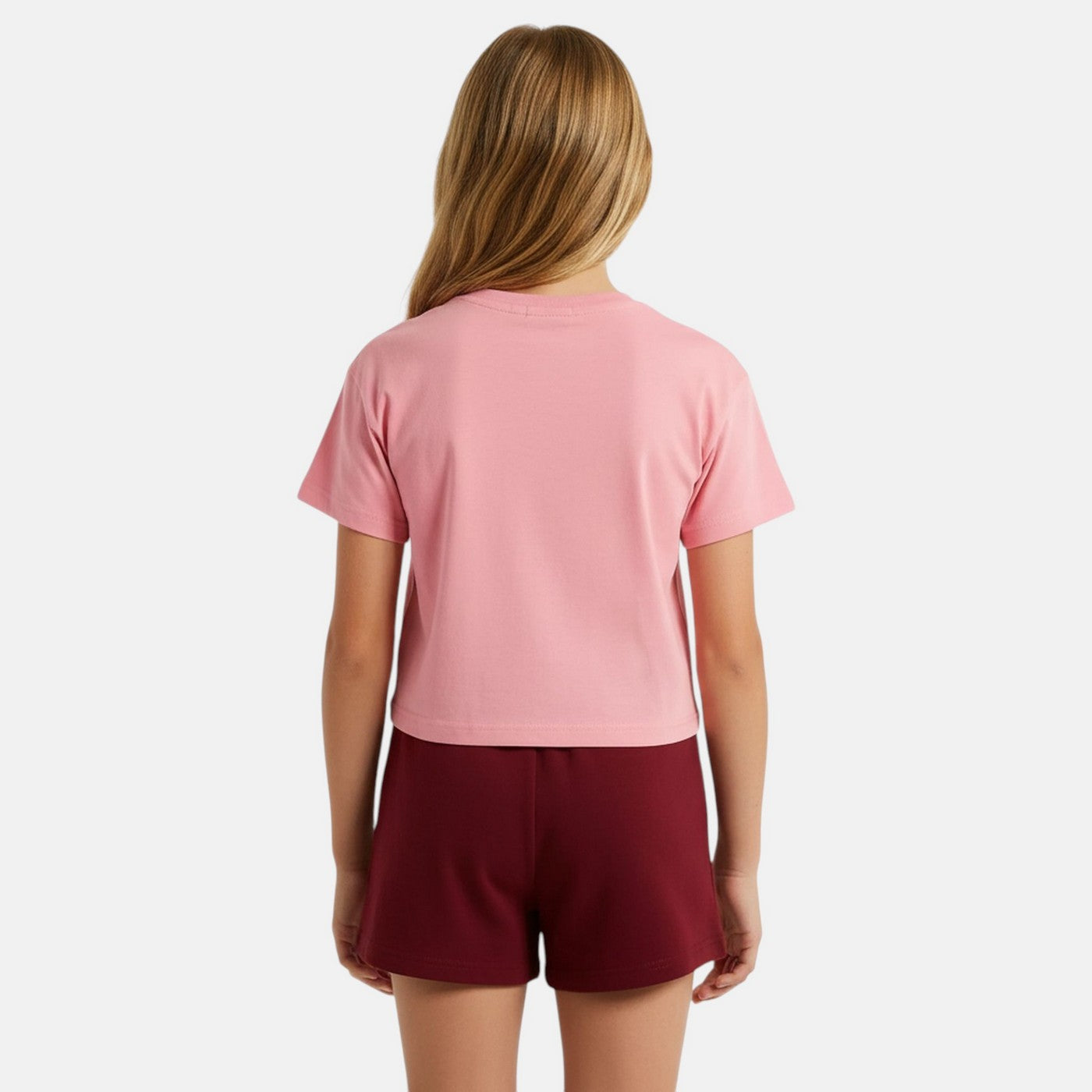 Pack Of 2 Ellesse Girls' T-Shirts And Shorts - Pink/White