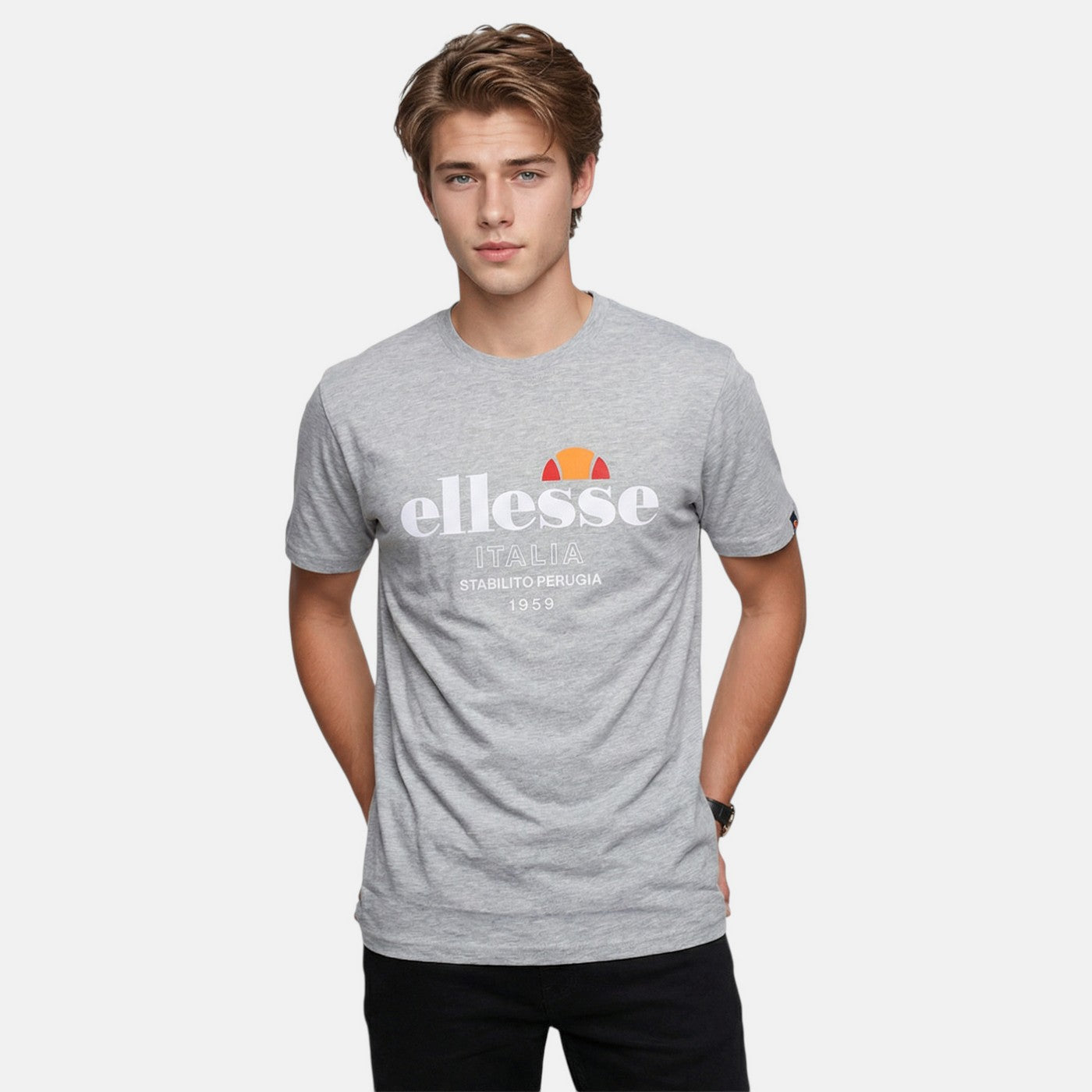 Camiseta de manga corta Ellesse Hombre - Gris