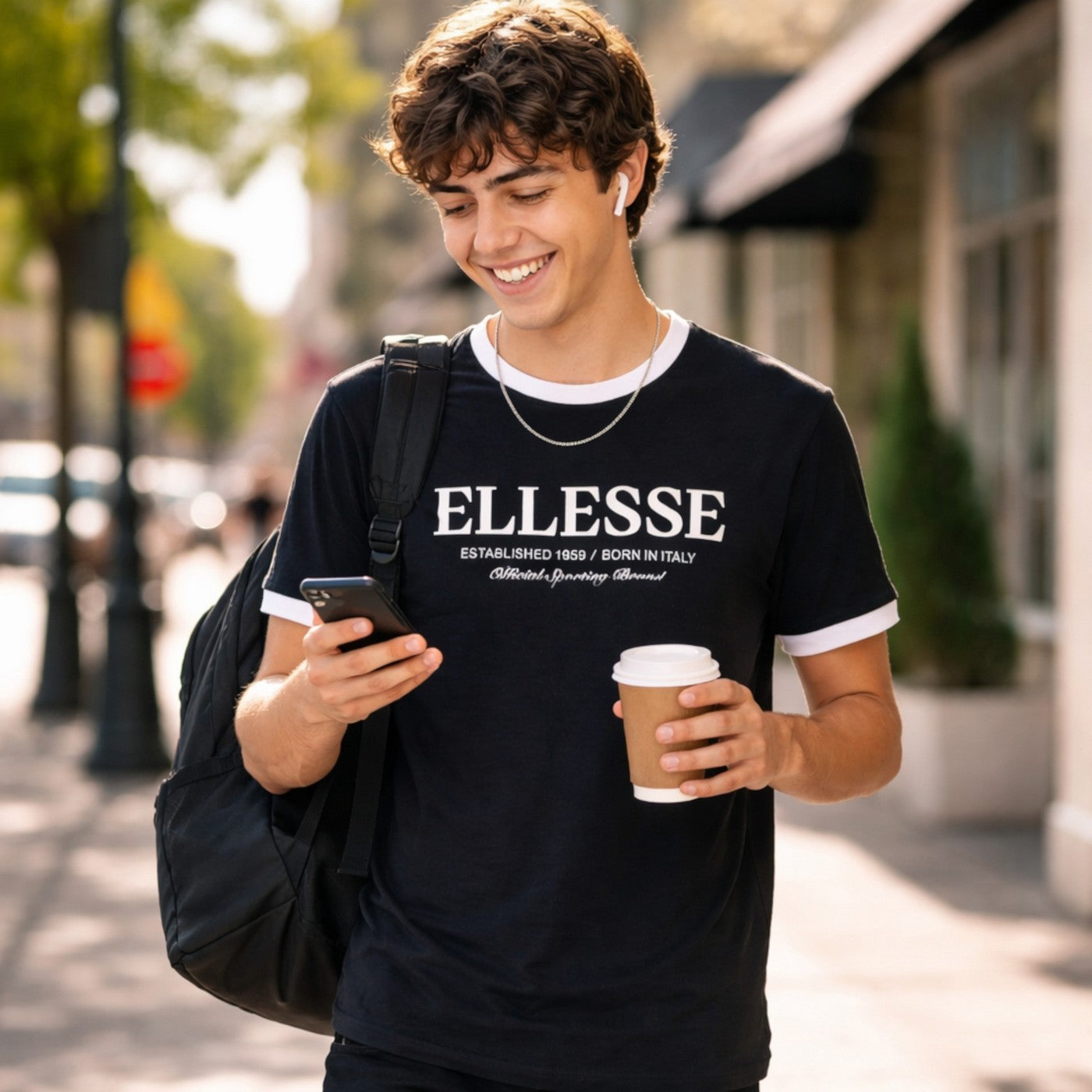 T-Shirt Manches Courtes Ellesse Homme - Noir