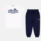 Pack of 2 Ellesse Boys' T-Shirts and Jogging Pants - White/Navy