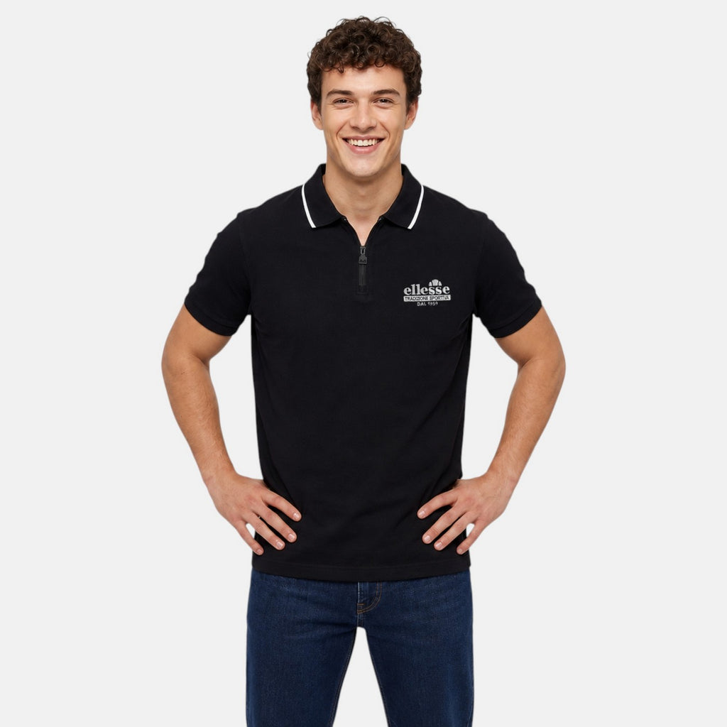 Ellesse Men's Short Sleeve Polo Shirt - Black