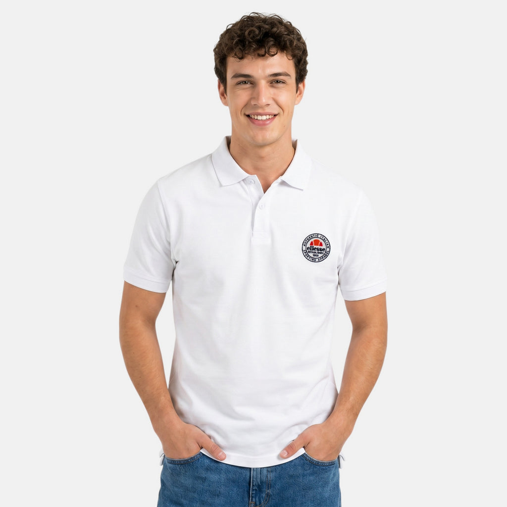 Ellesse Men's Short Sleeve Polo Shirt - White
