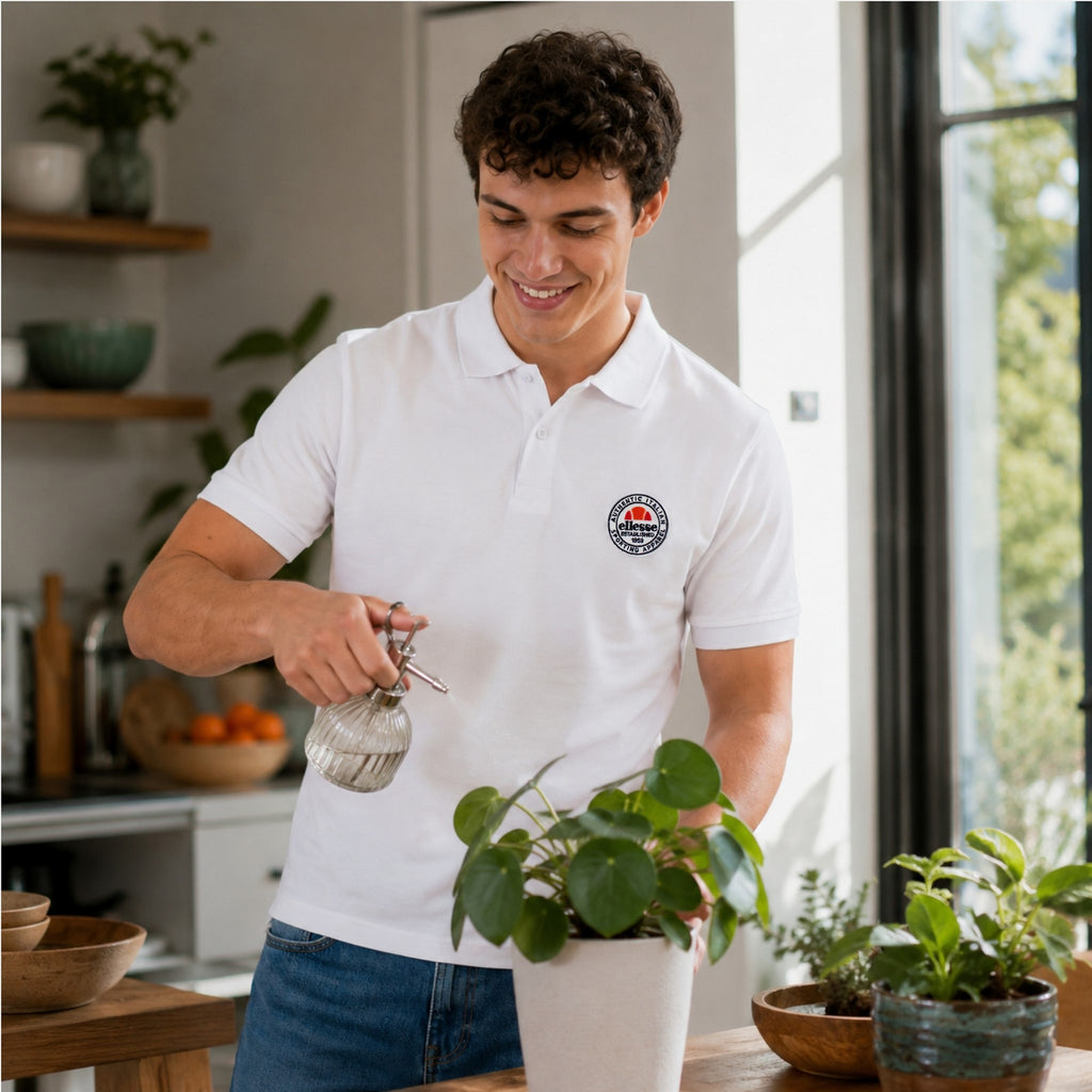 Ellesse Men's Short Sleeve Polo Shirt - White