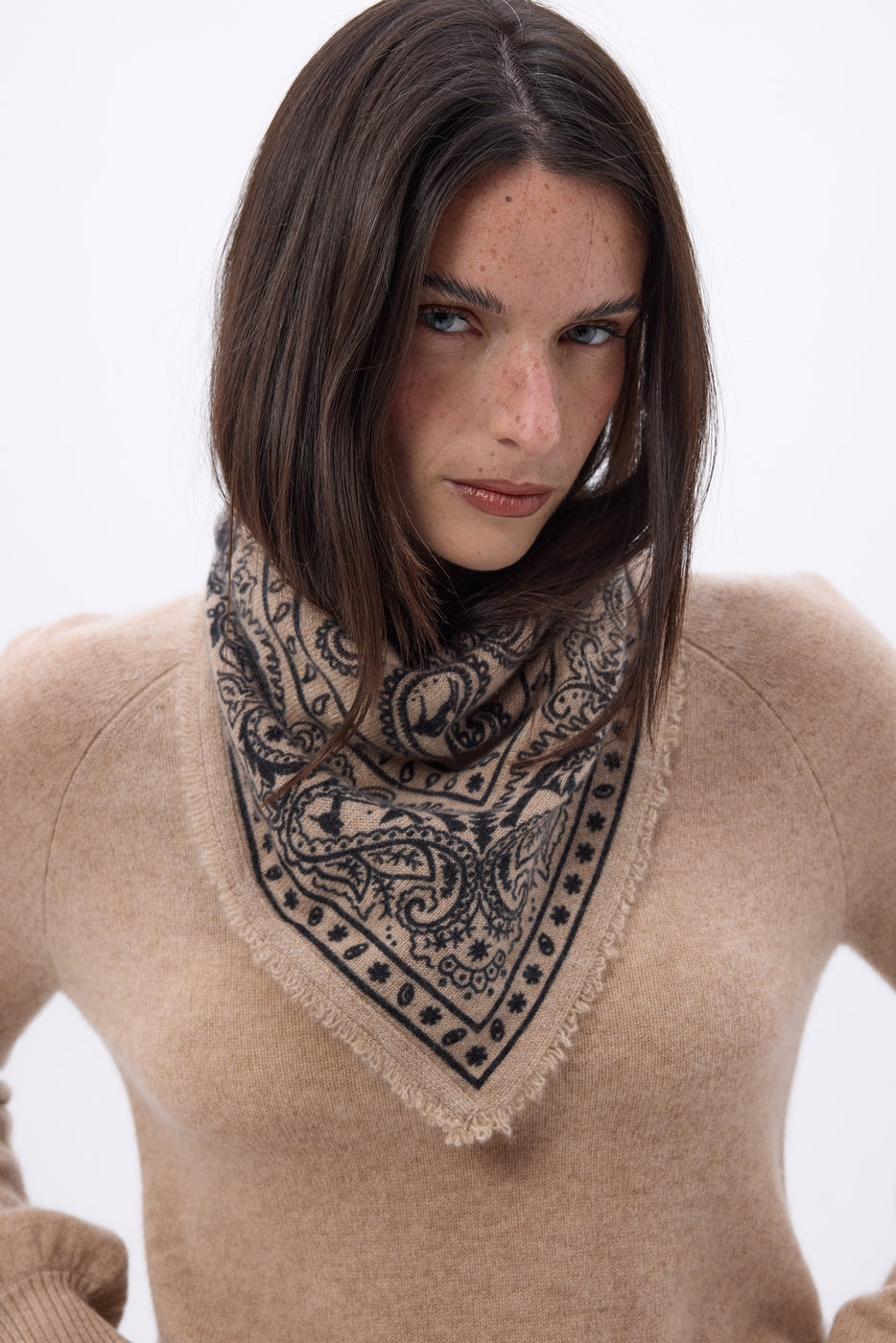 Petit Bandana Ski - Beige Creme - Femme