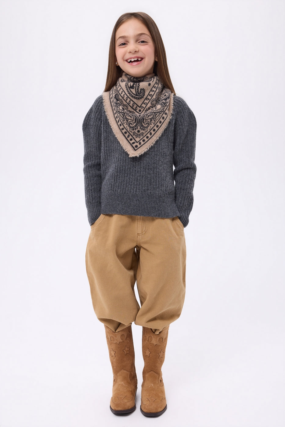 Bandana Ski pequeño - Beige crema - Niño