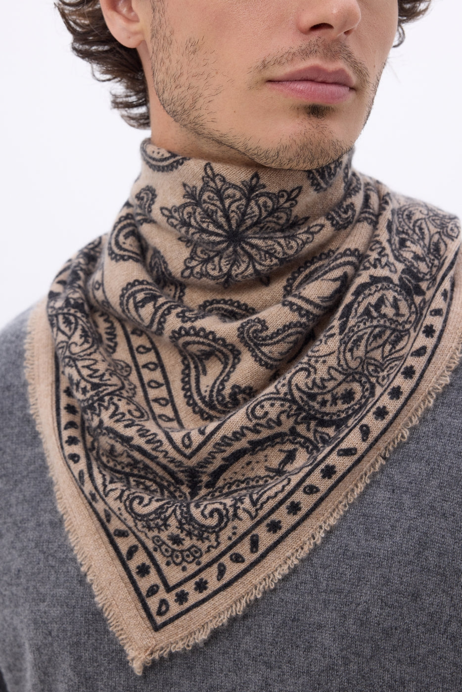 Small Ski Bandana - Beige Cream - Men