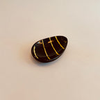 Coupelle En Céramique Noire Et Jaune Vintage