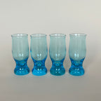 Juego De 4 Vasos Pequeños Azules
