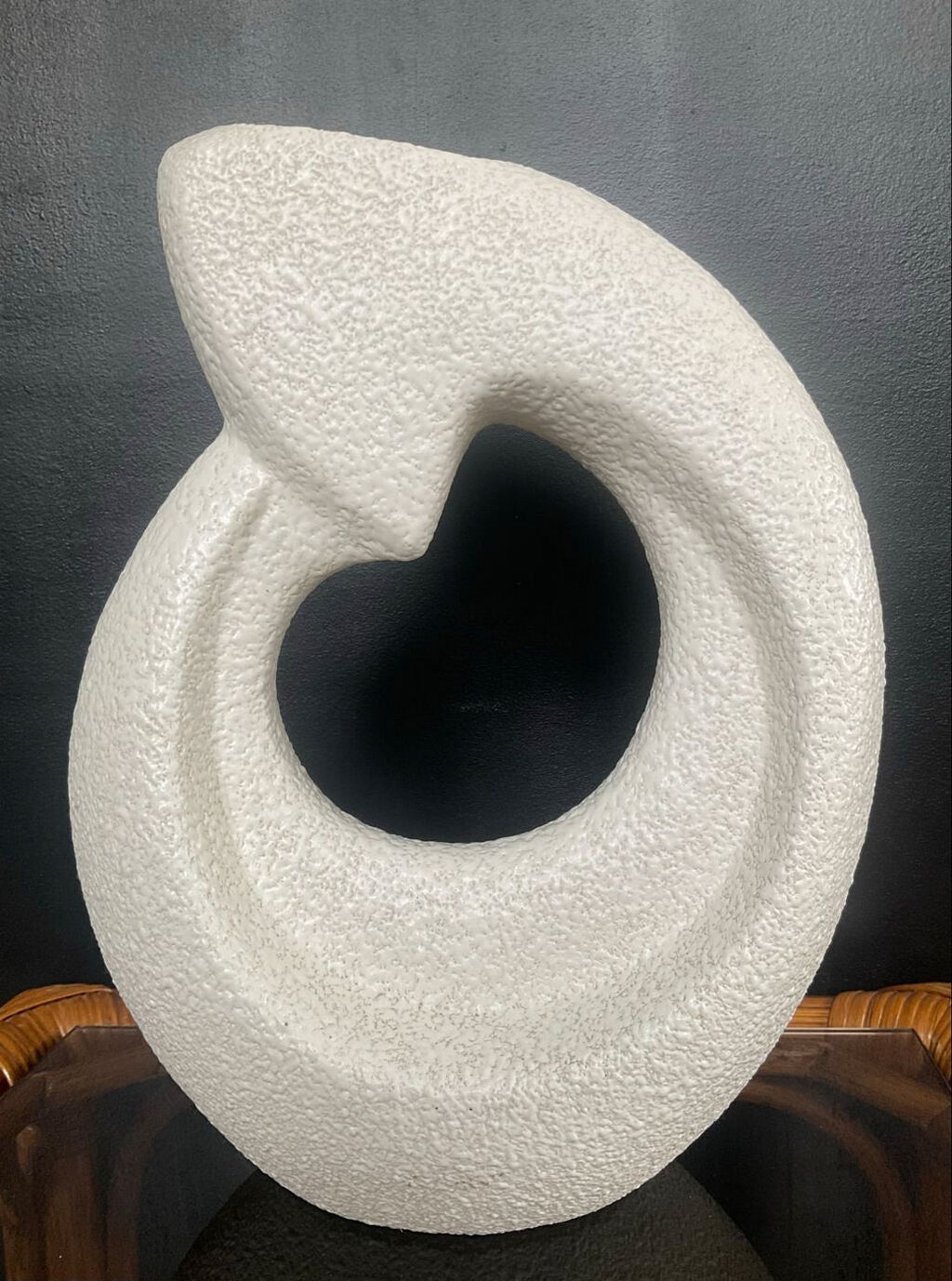 Skulpturale Vase von Roberto Rigon/Signiert/70er Jahre - Weiß
