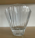 Jarrón abanico vintage de cristal - Transparente