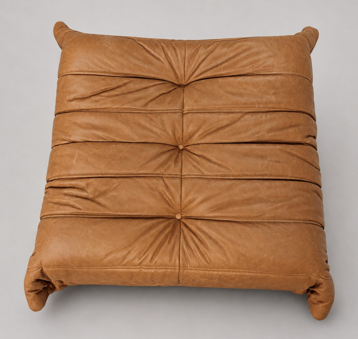 "Togo" Leather Pouffe