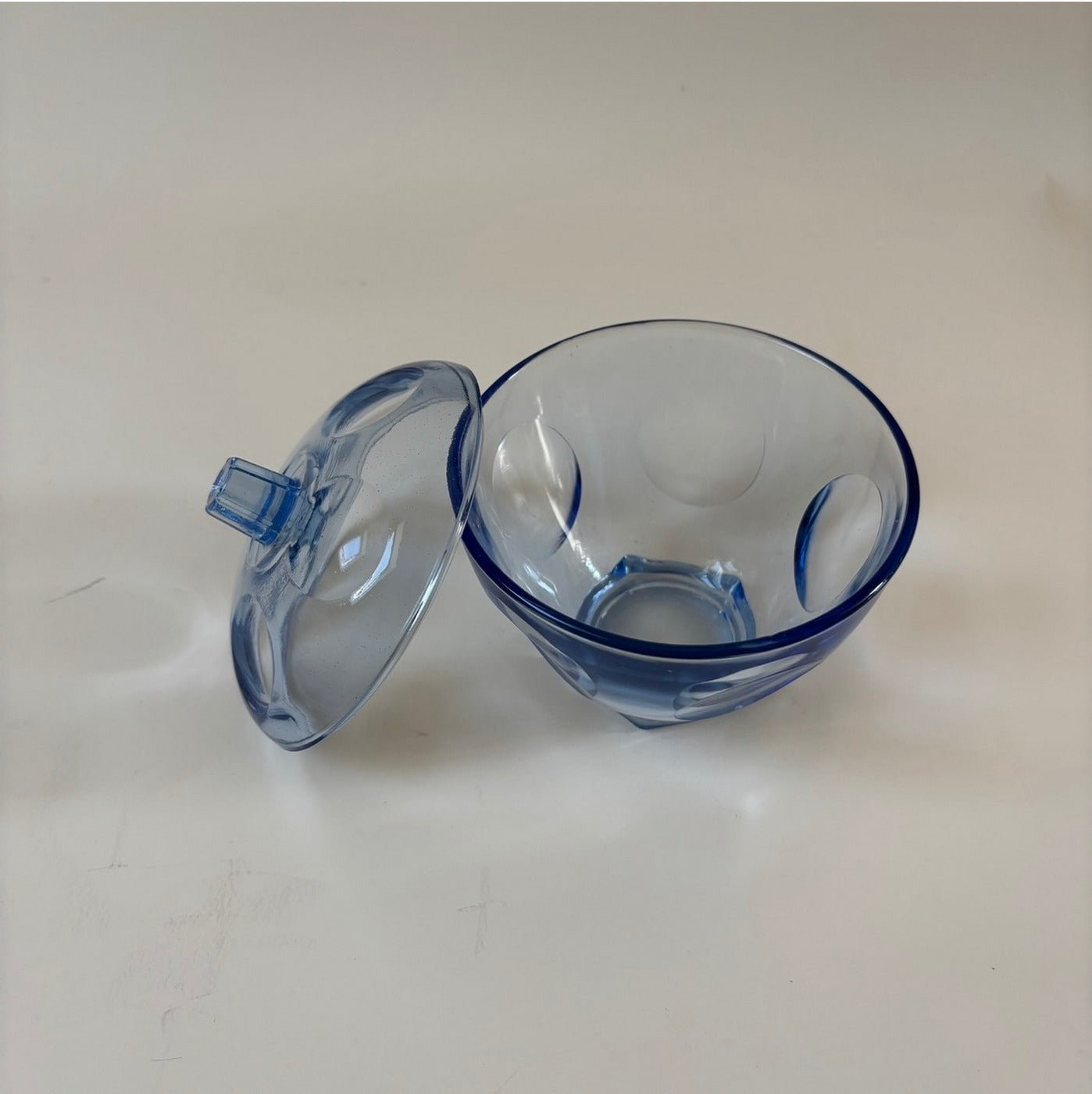 Bote De Cristal Azul