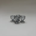 Set De 4 Hueveras De Acero Inoxidable