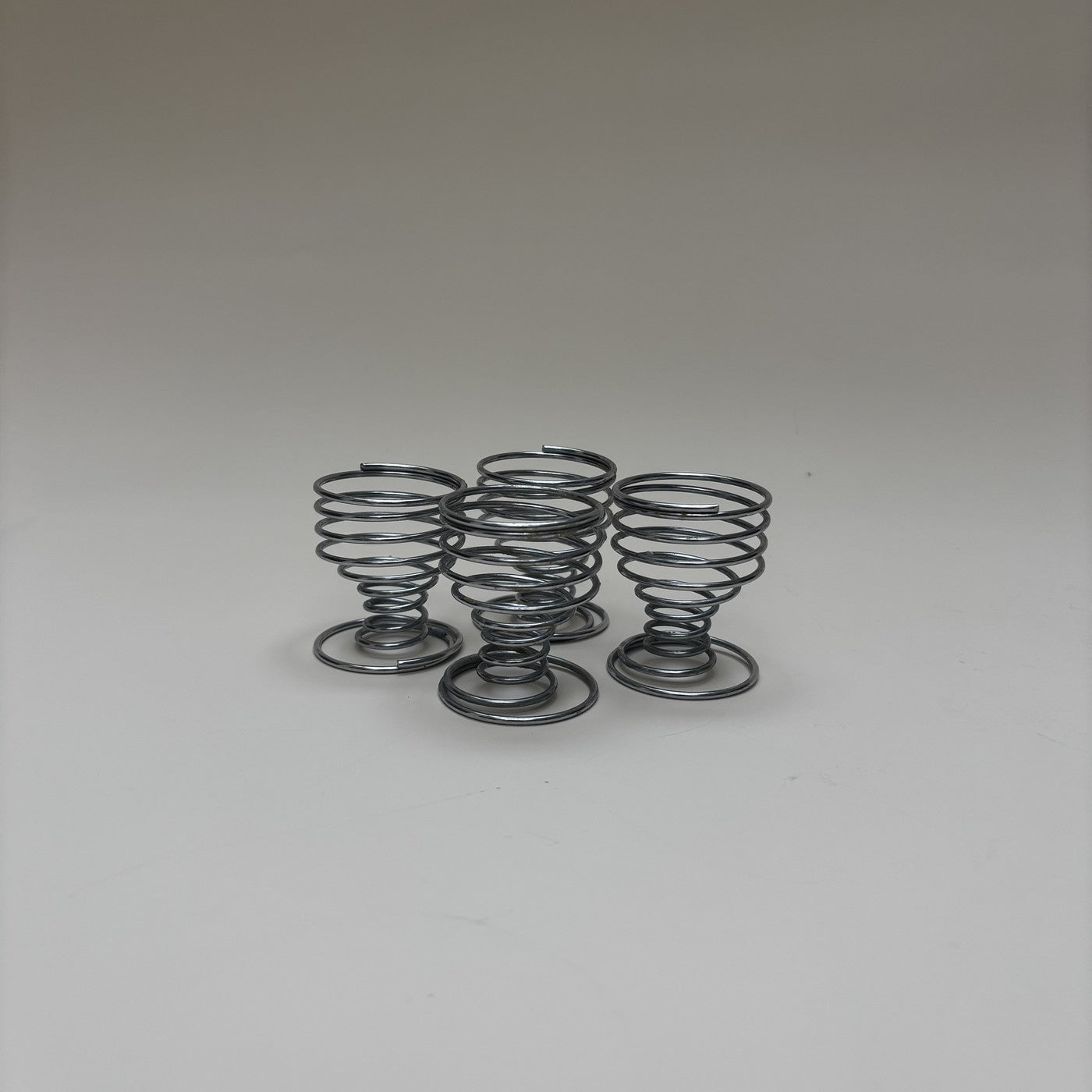Set De 4 Hueveras De Acero Inoxidable