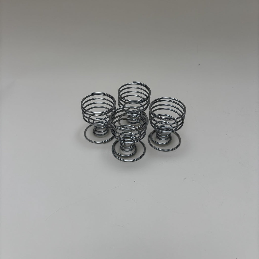 Set De 4 Hueveras De Acero Inoxidable