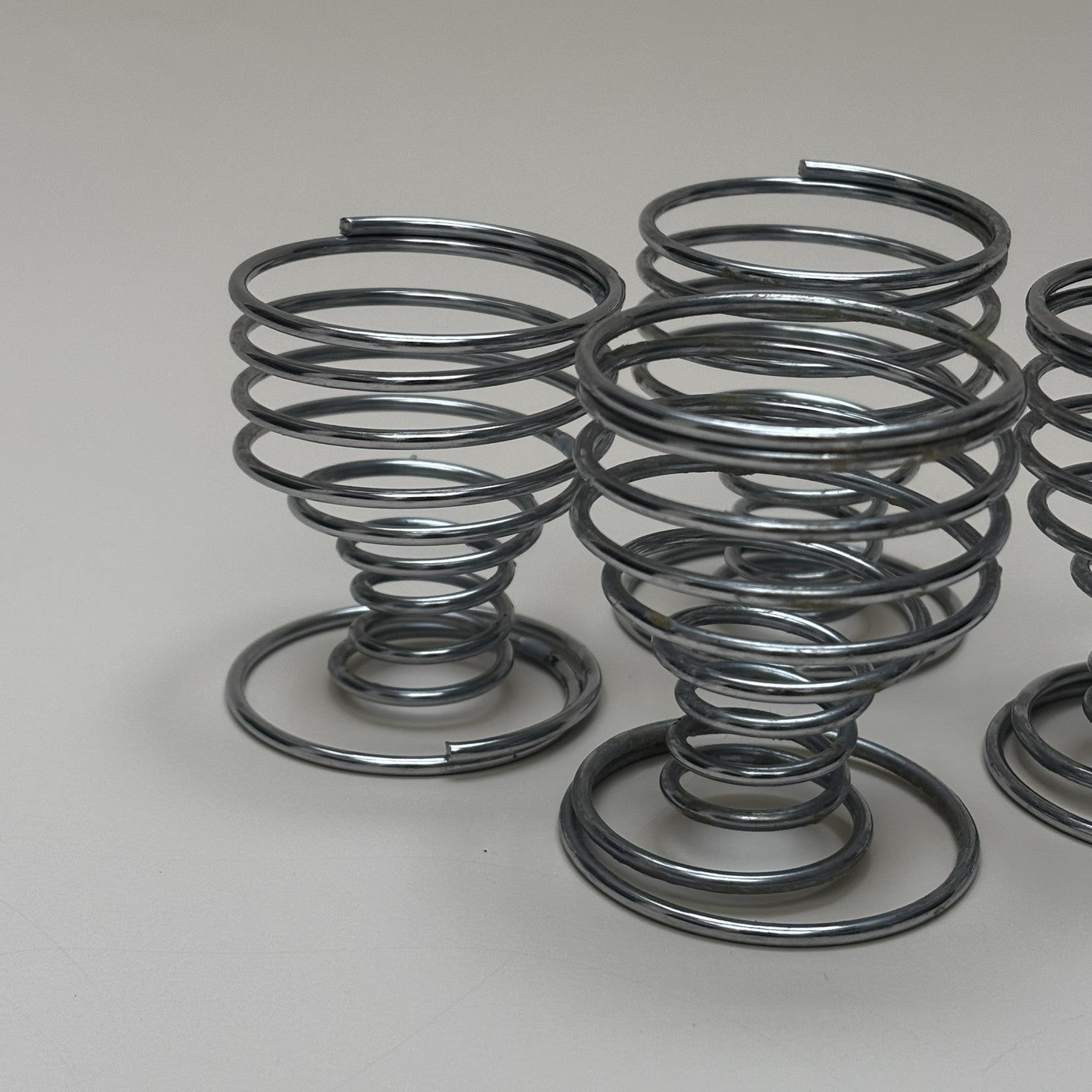 Set De 4 Hueveras De Acero Inoxidable