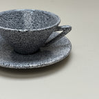 Tazas Moteadas Con Platillos