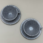 Tazas Moteadas Con Platillos