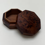 Boîte En Bois Octogonale Loupe D'Orme