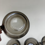 Set of 7 Brown Arcoroc Cups