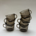Set of 7 Brown Arcoroc Cups