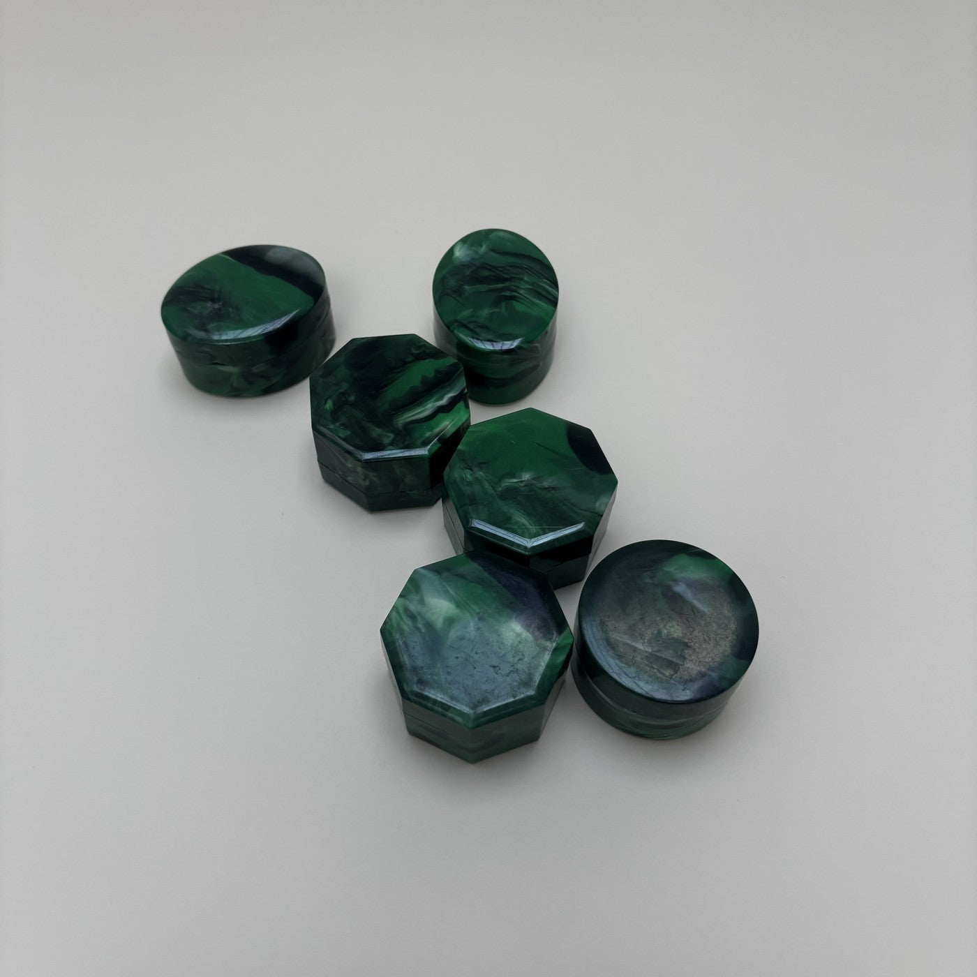 5 Small Green Boxes