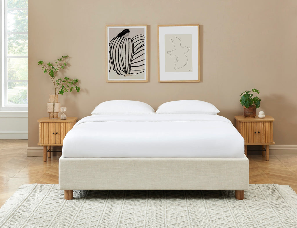 Korall - Cama - Tela - Beige Lino