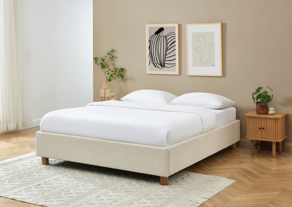 Korall - Cama - Tela - Beige Lino