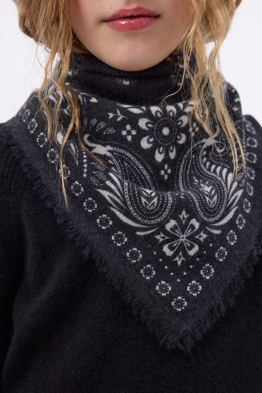 Bandana pequeño Angy - Negro blanco - Niño