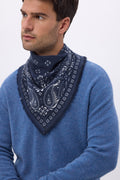 Small Angy Bandana - Navy Blue White - Men