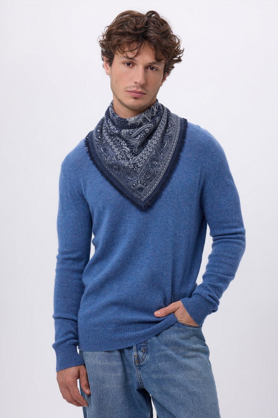 Small Apollon Bandana - Navy Blue - Men