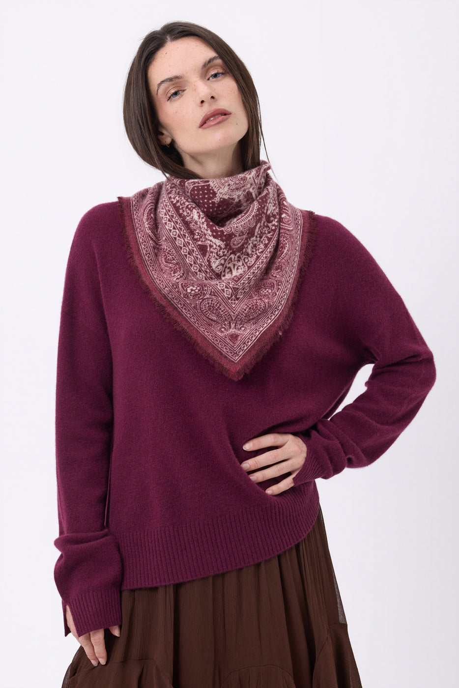 Bandana pequeño Apollon - Burdeos - Mujer
