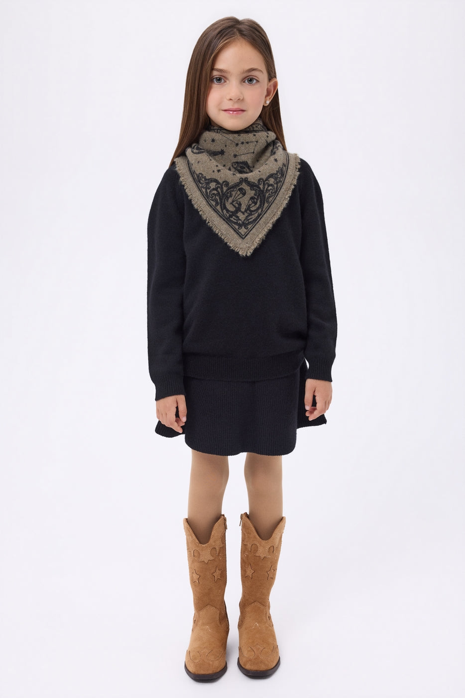 Small Astral Bandana - Mottled Khaki - Kids