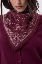 Petit Bandana Astral - Bordeaux - Femme