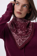 Petit Bandana Astral - Bordeaux - Femme
