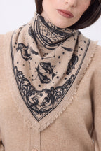 Petit Bandana Astral - Beige Creme - Femme