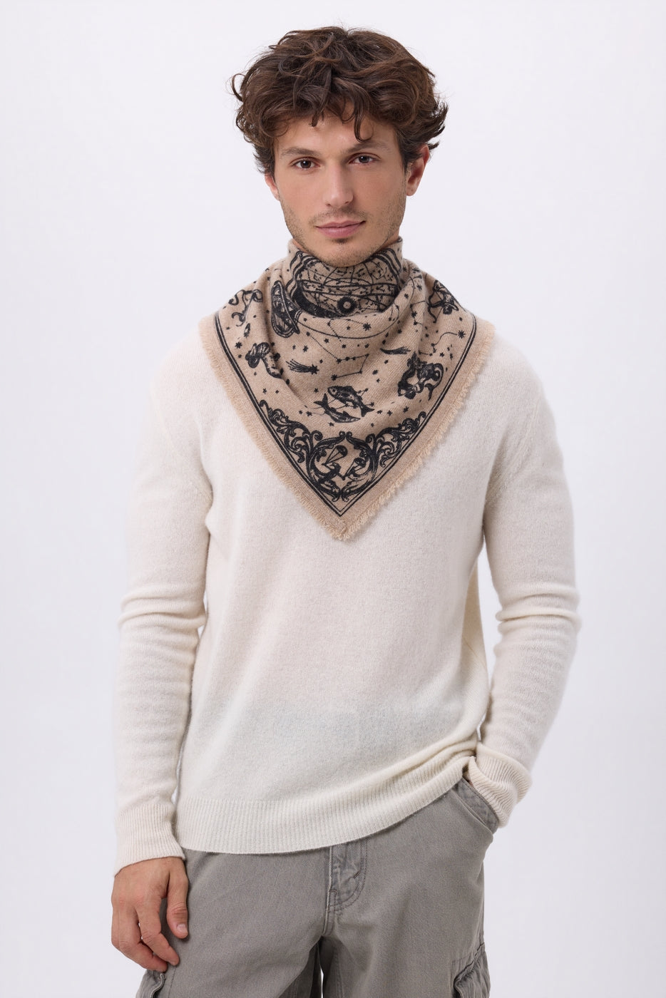 Petit Bandana Astral - Beige Creme - Homme