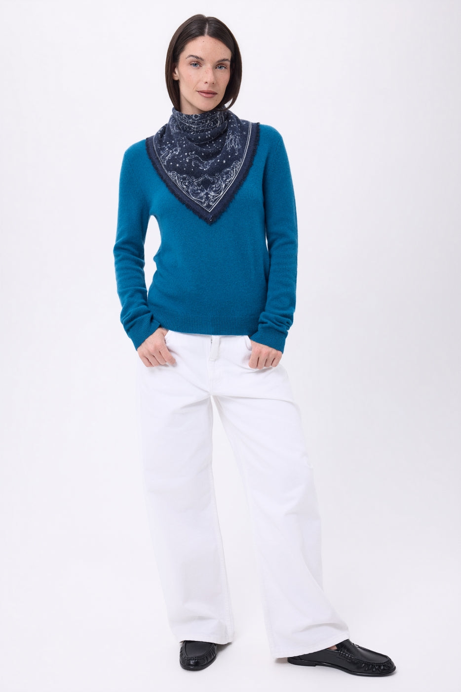 Small Astral Bandana - Navy Blue - Women