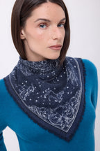 Small Astral Bandana - Navy Blue - Women