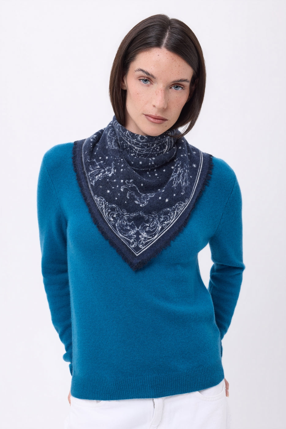Small Astral Bandana - Navy Blue - Women