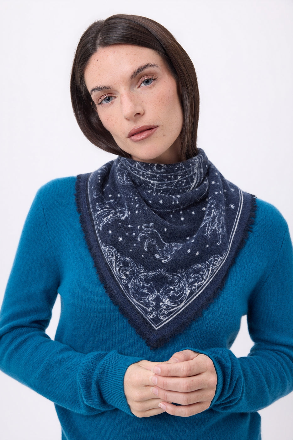 Small Astral Bandana - Navy Blue - Women