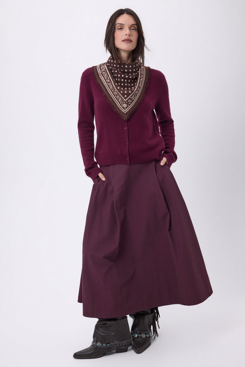 Bandana pequeño Dotty - Marrón - Mujer