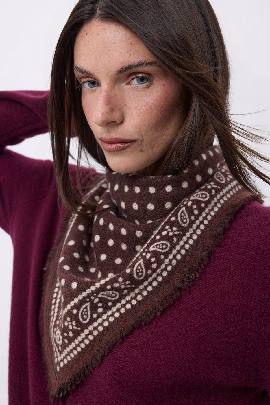 Bandana pequeño Dotty - Marrón - Mujer