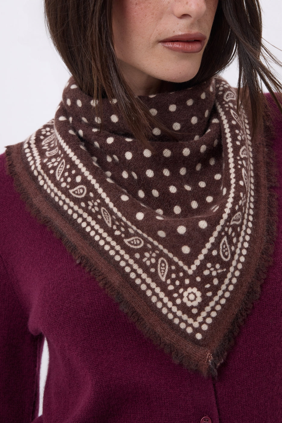 Bandana pequeño Dotty - Marrón - Mujer