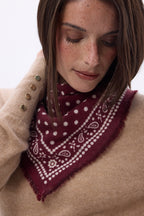 Petit Bandana Dotty - Bordeaux - Femme