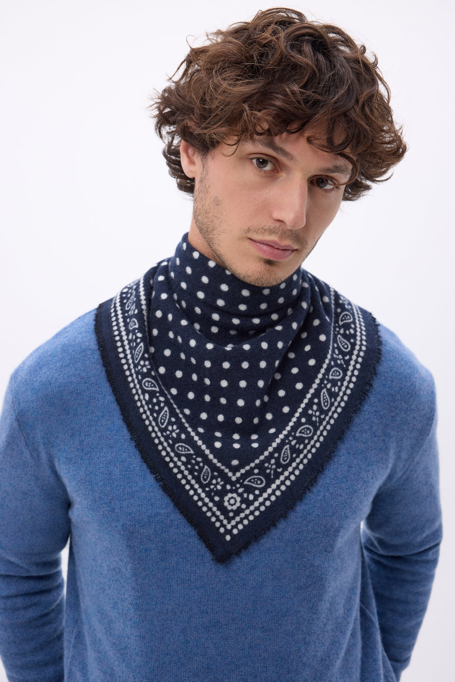 Petit Bandana Dotty - Bleu Marine - Homme