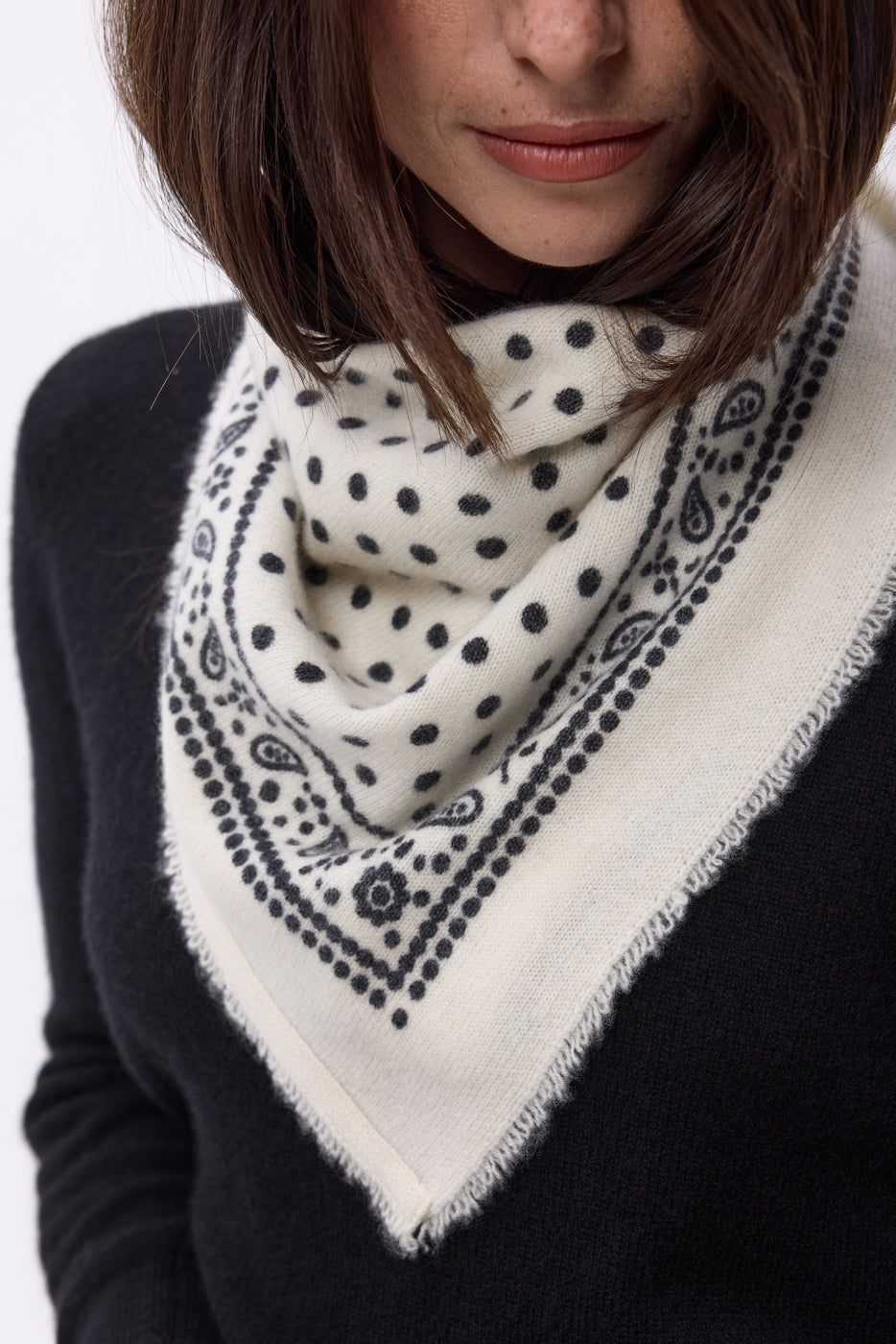 Bandana pequeño Dotty - Blanco - Mujer