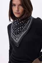 Bandana pequeño Dotty - Negro - Mujer