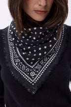 Bandana pequeño Dotty - Negro - Mujer