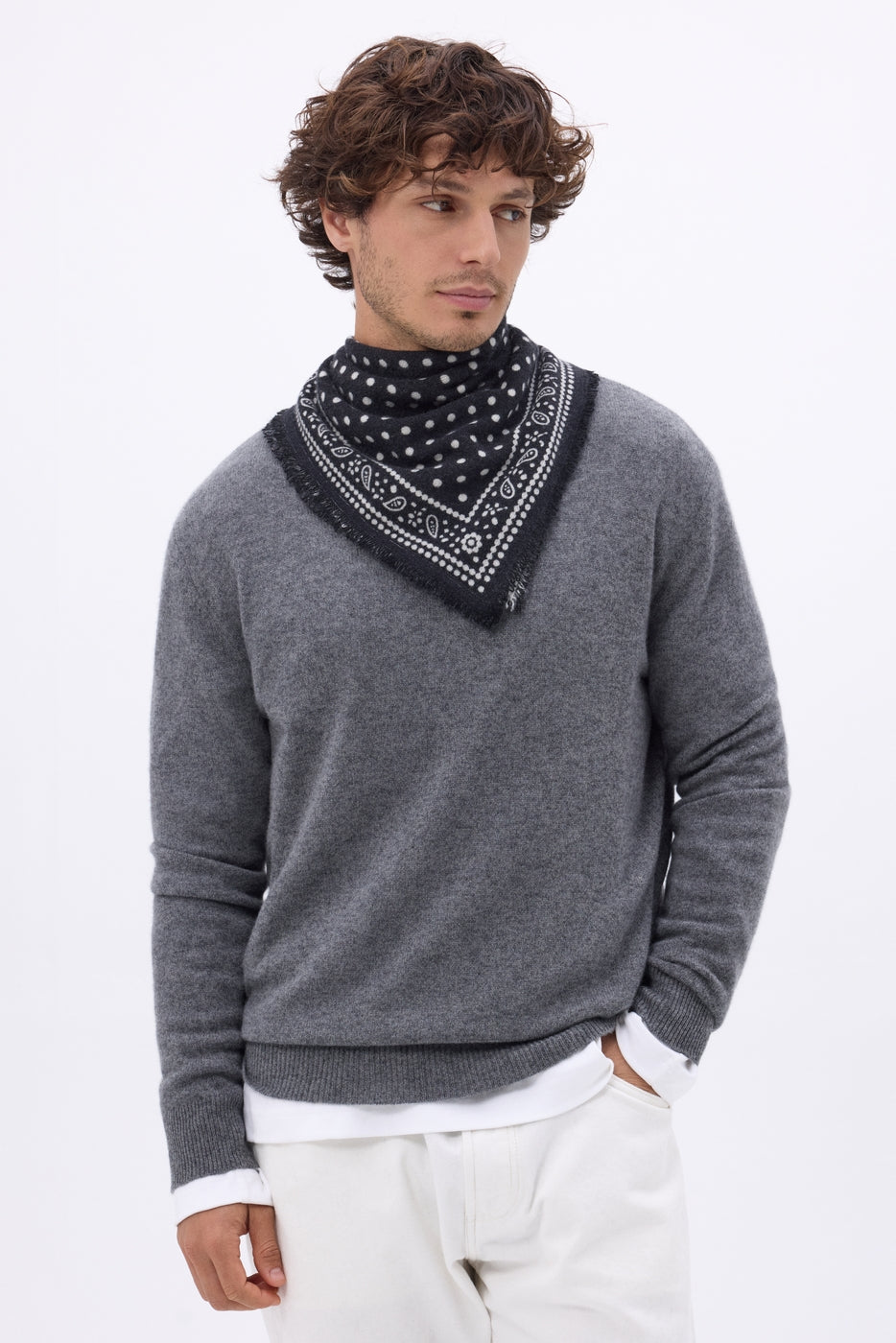 Small Dotty Bandana - Black - Men
